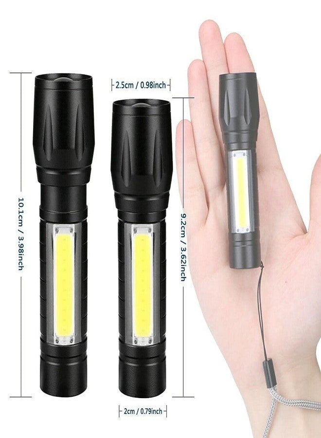 EVALUEMART High LED Flashlight with COB Light Mini Waterproof Portable LED XPE COB Flashlight USB Rechargeable 3 Modes Light Flashlight with Hanging Rope (Multicolor), Metal 500 Lumens - Image 4